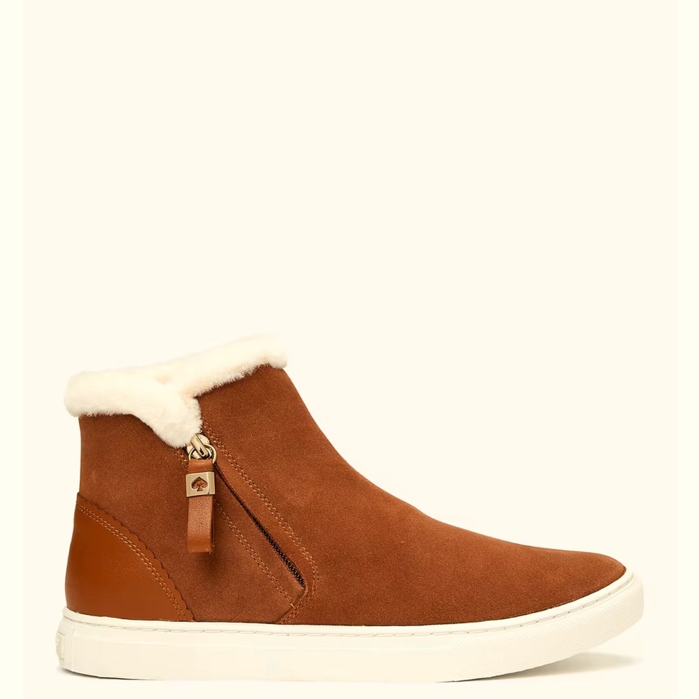 Kate Spade suede brown sneaker brand new in box.